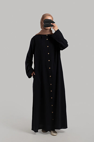 Lemaye Φόρεμα Λινό Πουκάμισο - Μαύρο