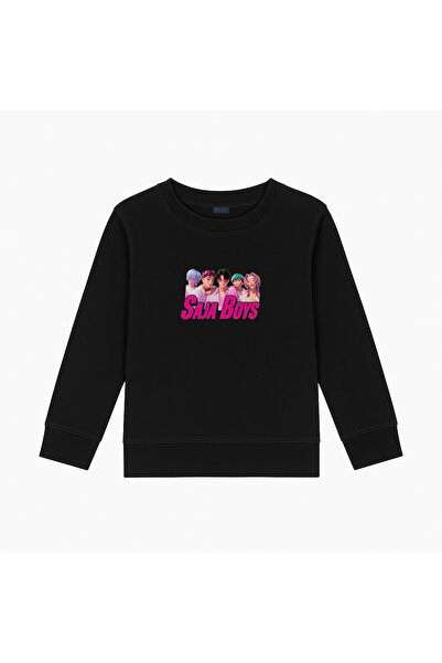 BLITZIST Saja Boys Kpop Demon Printed Young Cut 3-Thread Crew Neck Sweatshirt (S/M- M/L Size)