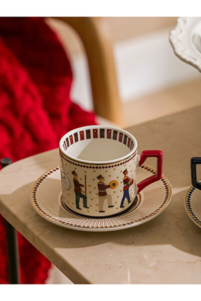 LC Waikiki Lcw Home Mixed Printed 2-Person Porcelain Coffee Cup Set 90 ml