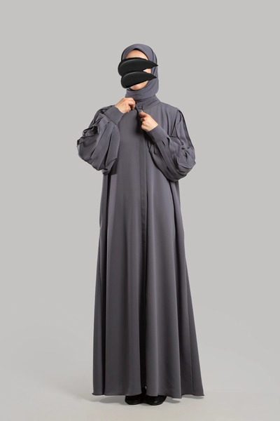 Lemaye Πλισέ μανίκια με φερμουάρ - Απαλό Γκρι