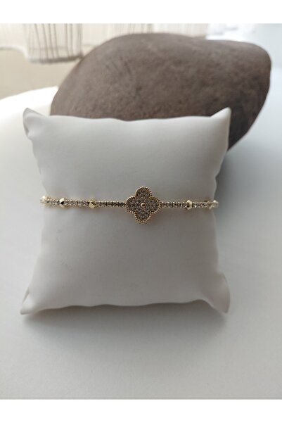 lavantebutik سوار قابل للتعديل من حجر الزركون على شكل وردة البرسيم