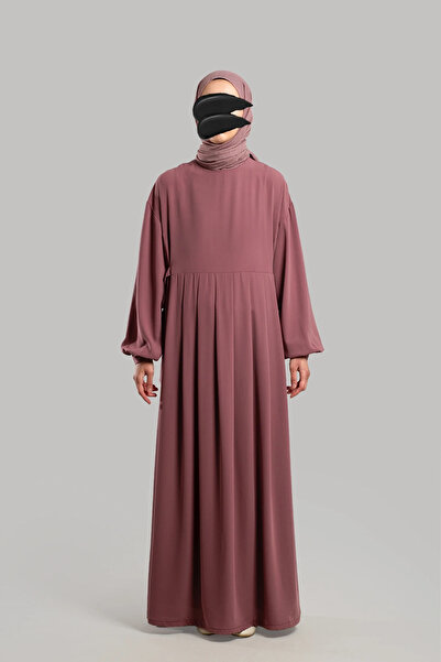 Lemaye Tie-Up Pleated Dress - Rose