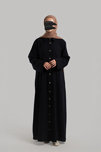 Lemaye Φόρεμα Λινό Πουκάμισο - Μαύρο