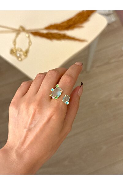 YOUES JEWELRY Steel Gema Series Ring Adjustable Ring