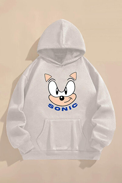 npLStore Παιδικό φούτερ Sonic με τύπωμα με κουκούλα με κουκούλα