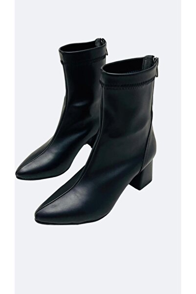 Zişan Shoes LİNDA Streç Kumaş 6 cm Topuklu Kadın Bot