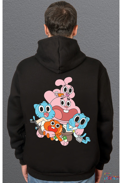 Bumeta Amazing World Of Gumball Hanorac unisex cu glugă cu imprimeu