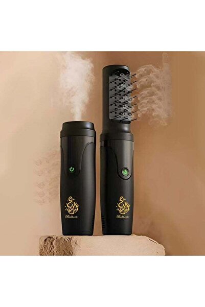 PopZa Upgraded Bakhoor Burner - Rechargeable Portable Oud Bakhoor Incense Burner with LED (Black)