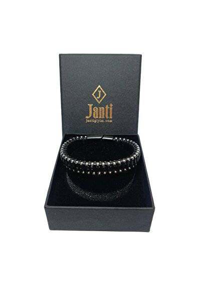 Janti JTAW25BLK1621 HAKİKİ DERİ MIKNATIS KAPAMA PASLANMAZ ALAŞIMLI METAL GARANTİLİ HEDİYE KUTULU BİL