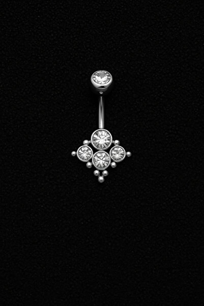 ömay takı Taşlı Toplu Mini Mod 316l CerrahiÇelik Göbek Piercing