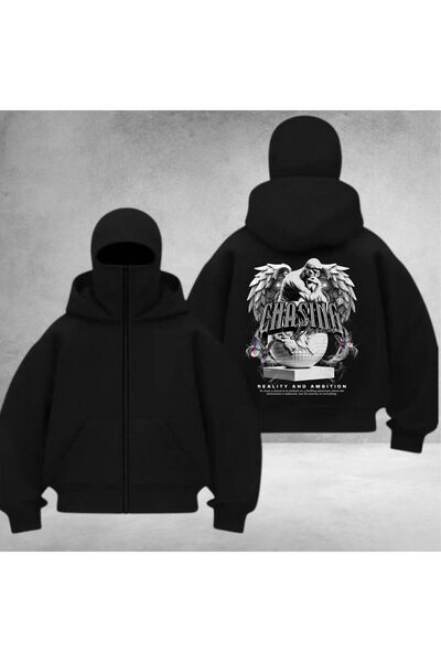 Weekeep Унисекс кардиган с печат на гърба