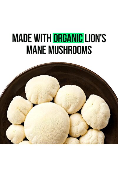 VitaRaw Organic Lion's Mane Supplement Capsules 2400 mg — Nootropic for Memory, Energy & Focus