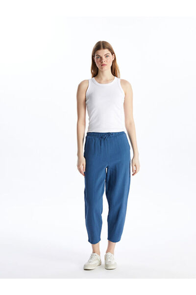 LC Waikiki Comfortable Fit Women's Trousers with Elastic Waist