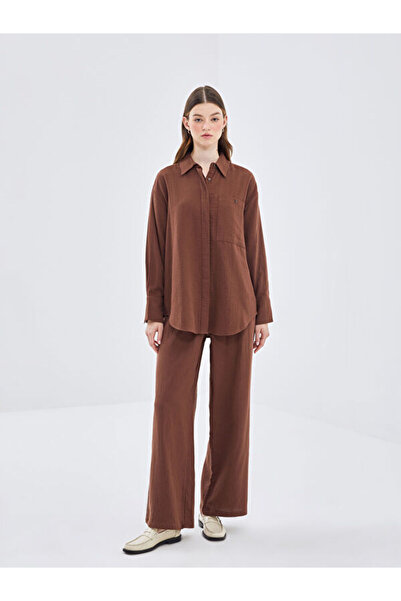 LC Waikiki Comfortable Fit Women's Trousers with Elastic Waist