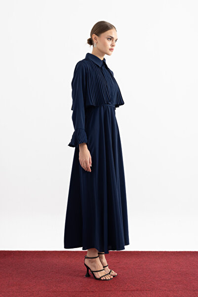 Birgül Bektaş Cuff Detailed Pleated Dress