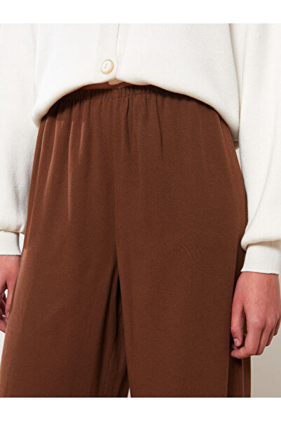 LC Waikiki Women's Elastic Waist Comfortable Straight Trousers