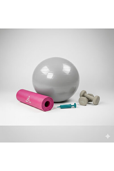 HEPİTOP Premium Home Pilates and Fitness Set - Ball, Mat and 2X1Kg Dumbbells