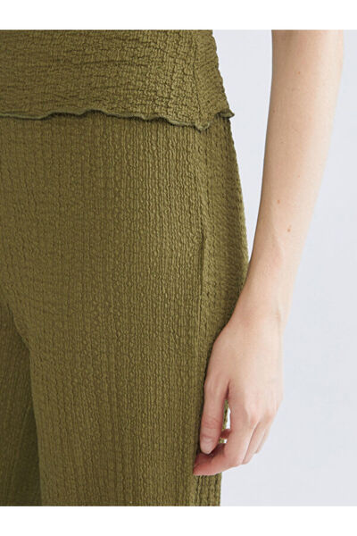 LC Waikiki Elastic Waist Textured Women's Trousers