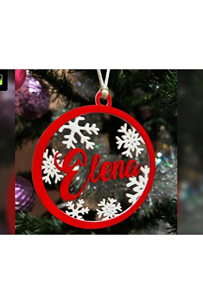 3D زينة شجرة عيد الميلاد المكتوبة بشكل بسيط