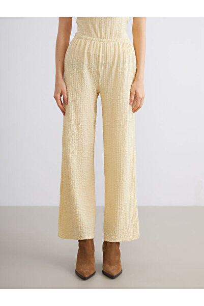 LC Waikiki Elastic Waist Textured Women's Trousers