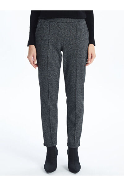 LC Waikiki Patterned Women's Trousers with Elastic Waist