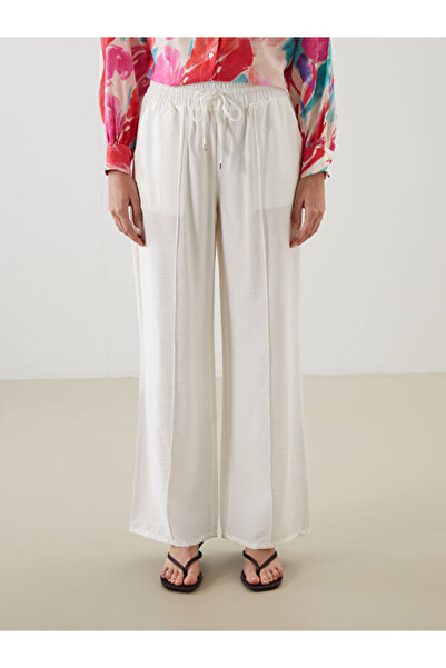 LC Waikiki Wide Leg Women's Trousers with Elastic Waist