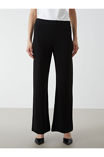 LC Waikiki Wide Leg Women's Knitwear Trousers with Elastic Waist