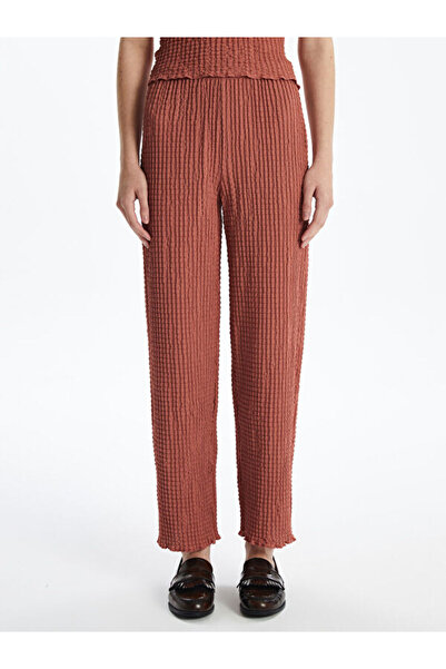 LC Waikiki Elastic Waist Textured Women's Trousers