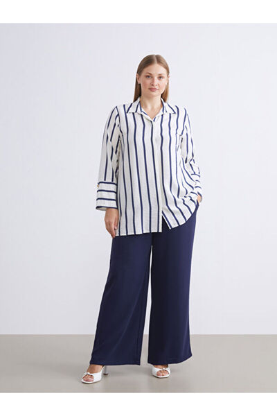 LC Waikiki Wide Leg Women's Trousers with Elastic Waist