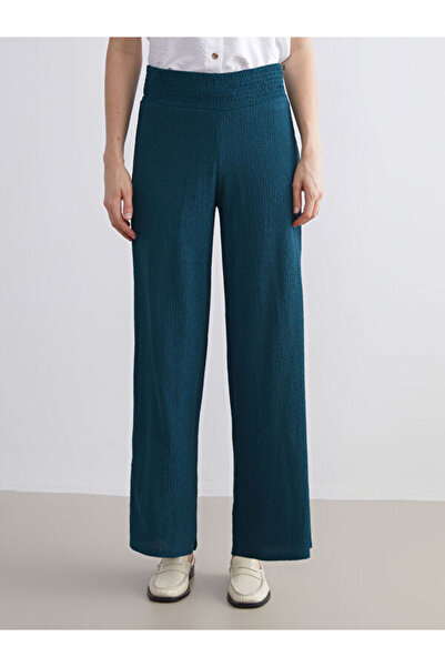 LC Waikiki Elastic Waist Textured Women's Trousers