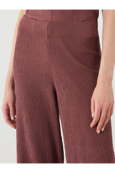 LC Waikiki Elastic Waist Textured Women's Knitwear Trousers