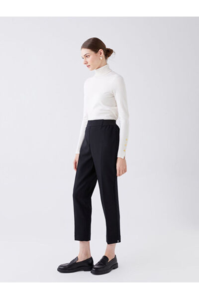 LC Waikiki Standard Fit Women's Trousers with Elastic Waist