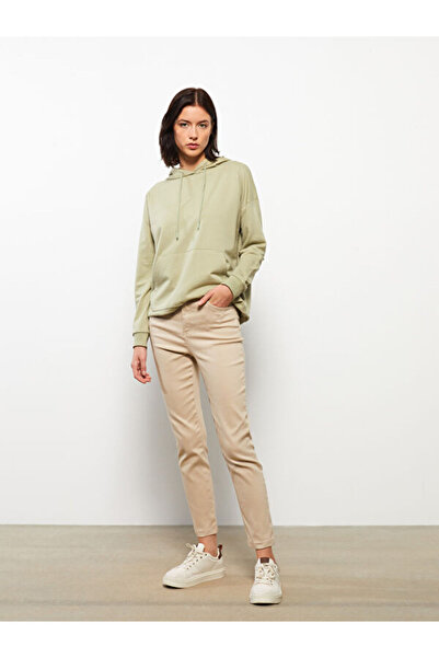 LC Waikiki High Waist Slim Fit Straight Gabardine Women's Trousers