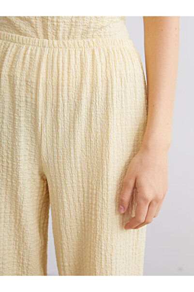 LC Waikiki Elastic Waist Textured Women's Trousers