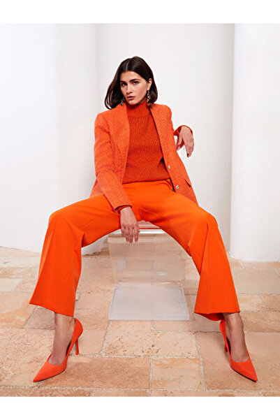 LC Waikiki Women's High Waist Standard Fit Straight Trousers