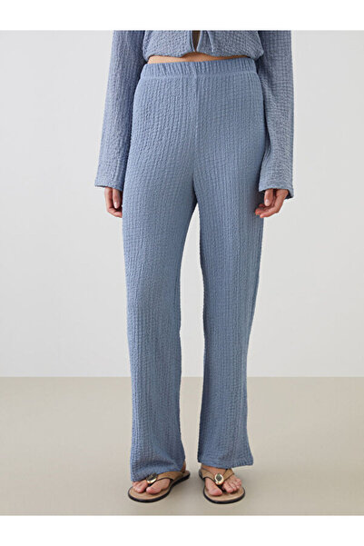 LC Waikiki Elastic Waist Textured Women's Trousers