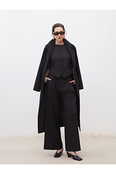 LC Waikiki Loose Fit Crepe Women's Pleated Pants