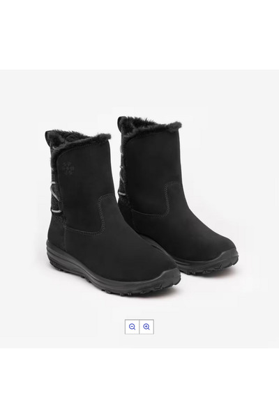 Decathlon Women's Waterproof Outdoor Snow Boots - Black / Leather - Sh500