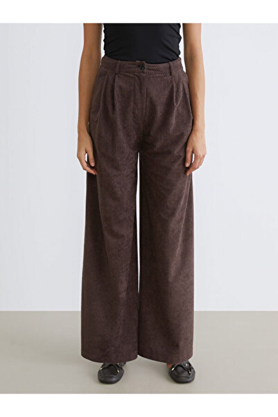 LC Waikiki Wide Leg Women's Velvet Trousers