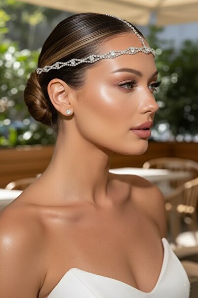 CAŞ DEKORASYON Accesoriu pentru henna cu piatră de culoare argintie