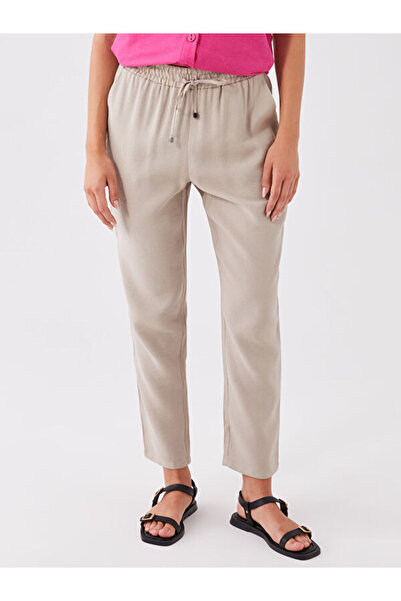 LC Waikiki Comfortable Fit Women's Trousers with Elastic Waist