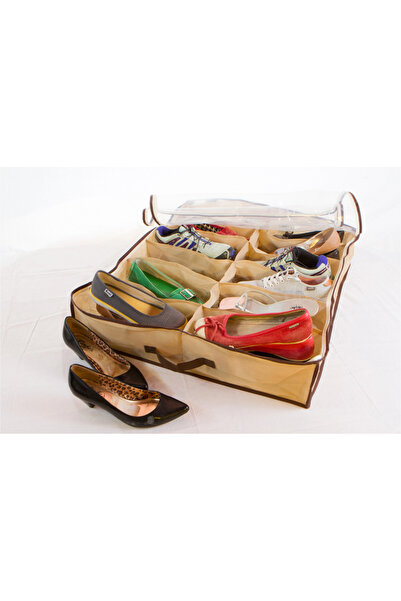 Epilons حقيبة تخزين الأحذية تحت 12 حجرة