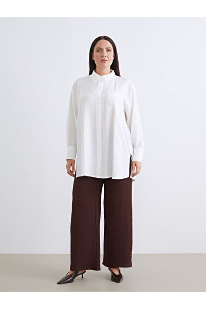 LC Waikiki Elastic Waist Textured Women's Trousers