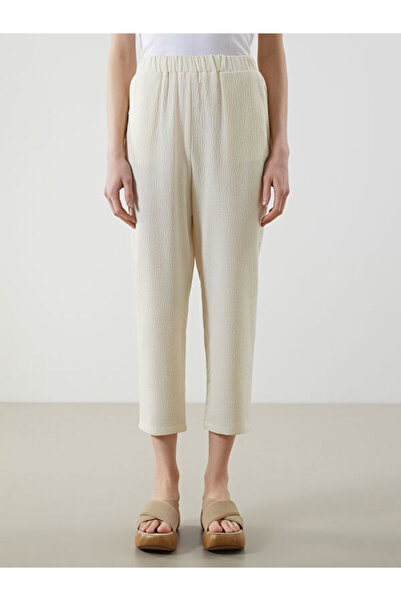 LC Waikiki Elastic Waist Textured Women's Trousers