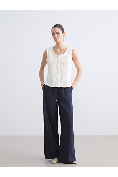 LC Waikiki Rmz Gi̇yi̇m Farkiyla Women's Modal Blended Pants with Waist Cord