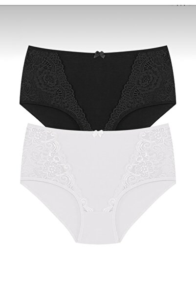 YOYYO Women's Battal 2-Pack Panties Large Size Cotton Lace Women's Underwear