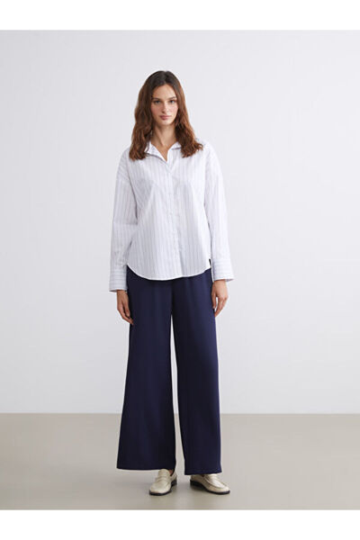 LC Waikiki Wide Leg Women's Trousers with Elastic Waist