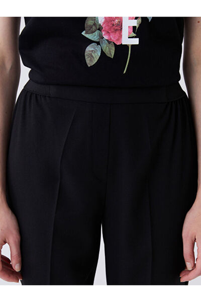 LC Waikiki Standard Fit Women's Trousers with Elastic Waist