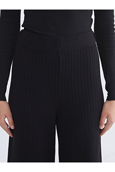LC Waikiki Wide Leg Women's Knitwear Trousers with Elastic Waist