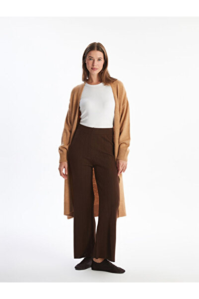 LC Waikiki Kadın Beli Lastikli Düz Triko Pantolon